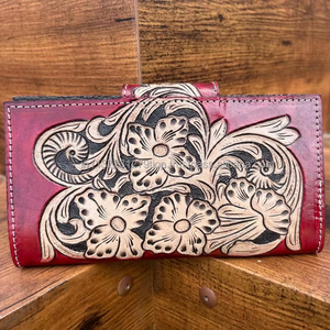 Nuevas carteras plegables de cuero hechas a mano reales, carteras diseñadas para mujeres, billetera elegante única de cuero artesanal de Venta caliente - Product Image 3