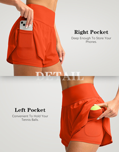 Vente en gros de shorts décontractés bon marché pour femmes shorts de gym taille moyenne respirants pour le sport avec décorations taille haute à rivets et boutons - Product Image 4