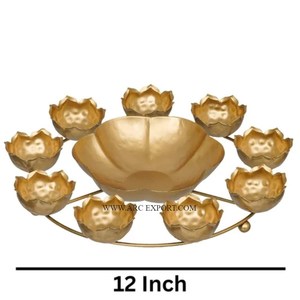 Fournisseur direct d'usine Moderne Or Poli Différentes tailles En Laiton Massif Urli Ensemble De 3 Forme Ronde Intérieur Maison et Diwali Décor - Product Image 2