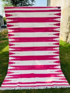 Venta al por mayor 100% algodón hecho a mano hogar decorativo tejido plano sala de estar alfombra Dhurrie tejido Oficina interior piso alfombra corredor - Product Image 2