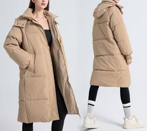 Veste longue d'hiver réversible pour femmes grande taille imperméable respirant coton écologique extérieur chaud intérieur à capuche Design - Product Image 3