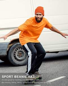 Bonnet en tricot acrylique doux avec manchette de conception ample intérieur chaud idéal pour la mode Streetwear décontracté jours froids en gros - Product Image 3