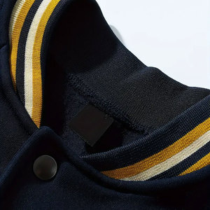 Veste universitaire pour homme de haute qualité en gros, tissée, respirante, vintage, avec lettres brodées de New York, col montant, devant unique - Product Image 6
