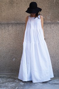 ชุดเดรสยาวสไตล์โบฮีเมียนของผู้หญิงชุดเดรสแม็กซี่พิมพ์ลายดอกไม้ทรงหลวมคอปกสูงชายหาดสำหรับใส่ในฤดูร้อน - Product Image 4