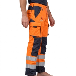 <b>Men</b> Safety <b>Pant</b> High Visibility <b>Work</b> Trousers Reflective Tape Durable Fabric Breathable Construction Comfortable Industrial Wear - Product Image 4