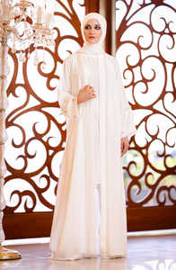 WHITE SPIRIT ABAYA pour femmes modestes grande taille vêtements islamiques OEM ODM couleurs personnalisables tailles élégant Niqab Abaya soie - Product Image 2