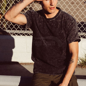 New Design Acid <b>Wash</b> T-Shirt Best Quality Men Solid Color T Shirt Oversized Plain Acid <b>Wash</b> T Shirt - Product Image 5