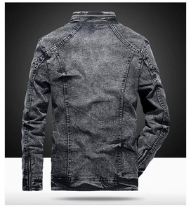 2026 Men's Casual Autumn Hooded Stand Collar Windproof Ripped <b>Denim</b> <b>Jackets</b> Best Style Fashionable Vintage Outerwear - Product Image 3