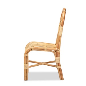 Chaise de salle à manger élégante en rotin naturel à dossier en arc Design côtier fabriqué à la main pour meubles d'intérieur et d'extérieur pour villas - Product Image 3
