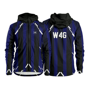 Veste coupe-vent zippée en nylon enduit, respirante, imperméable, à séchage rapide, de haute qualité, écologique, décontractée et personnalisée pour hommes - Product Image 4