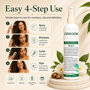 Factory Custom OEM Organic Smoothing Soften Detangle Hair Cream Conditioner <b>Moisturizing</b> Nourishing Hair Repairing Defines Curls - Product Image 5