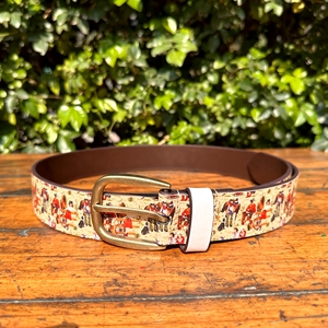 Ceinture en cuir de buffle unisexe perforée vintage boucle ardillon en alliage de zinc Logo de couleur personnalisé largeur 30MM mode/décontracté/affaires - Product Image 2