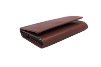 Funda de cuero con tarjetero extraíble, billetera delgada con bloqueo RFID para tarjetas de crédito para hombres y mujeres, billetera inteligente emergente minimalista OEM