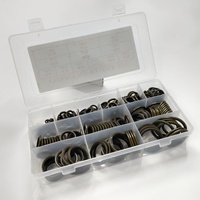 Kit d'assortiment de joints et rondelles composites de haute qualité, en caoutchouc et laiton noir, dureté 70-90 Shore, température 40~260°C