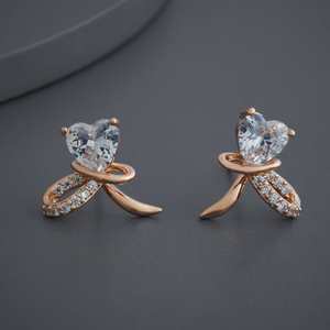 Trendy Vintage Religious <b>Stud</b> Hoop Earrings 183978 Heart-shaped Zinc Alloy Pearl Stainless Steel <b>Titanium</b> Copper for Parties - Product Image 1
