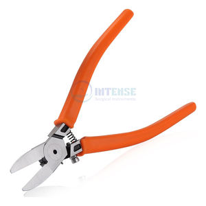 Cortadores de alambre de acero al carbono de alta calidad, cortadores de descarga en ángulo de 15 grados, alicates de corte lateral Ultra para fabricación de anillos, venta al por mayor - Product Image 1