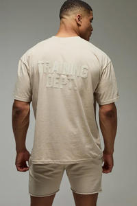 T-shirt long tricoté oversize pour homme 2025, 100 % coton 250 GSM, qualité de couture premium personnalisée, design en gros - Product Image 3