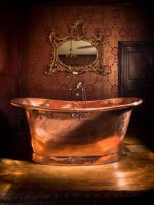 Baignoire élégante et antique en cuivre vintage pour salle de bain royale luxueuse avec tablier intégré Type d'installation - Product Image 5