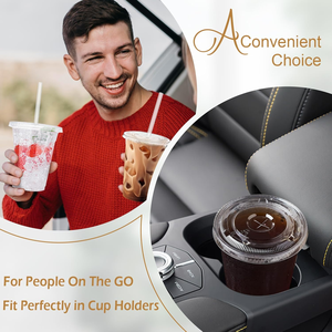 12oz PET/PLA Disposable <b>Cups</b> <b>Lids</b> <b>Straws</b> Leak Proof BPA Free Durable Eco-Friendly for Parties Events Cold Beverages Coffee <b>Cups</b> - Product Image 6