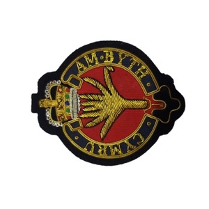 Insignes Wok brodés à la main Emblèmes en polyester patchs avec fil métallique tissé techniques pour étiquettes de vêtements personnalisées - Product Image 1