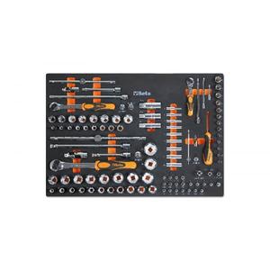 Bandeja de espuma BETA con enchufes de 1/4 ''3/8'' y 1/2 ''(107 piezas) Juego de herramientas - Product Image 1