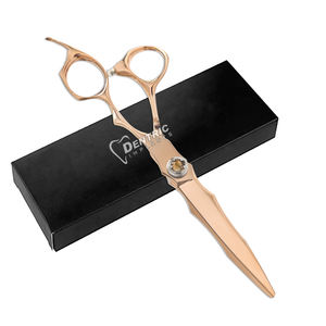 Tension réglable droitier droit professionnel léger en acier inoxydable pointes émoussées pointues barbiers coupe de coiffure - Product Image 5