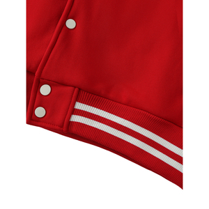Chaqueta Varsity de Piel de Oveja Bicolor con Cierre de Cremallera Impermeable - Product Image 5