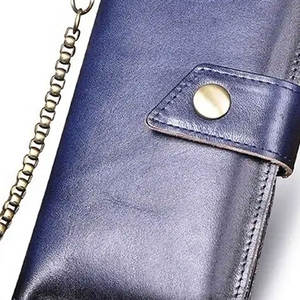 Leather Checkbook for <b>Men</b> Checkbook <b>Wallet</b> Fold Long <b>Wallet</b> Cowhide Slim Genuine Leather <b>Wallet</b> - Product Image 6