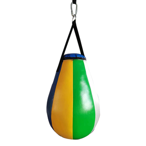 Sac de boxe en forme de poire en cuir PU de qualité en gros Équipement d'entraînement de fitness réflexe à bas taux avec remplissage de sable - Product Image 5