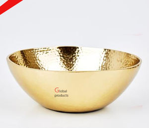 Tazón de acero inoxidable de metal con forma de flor con acabado dorado de diseño único para bar restaurante de hotel y hogar - Product Image 2