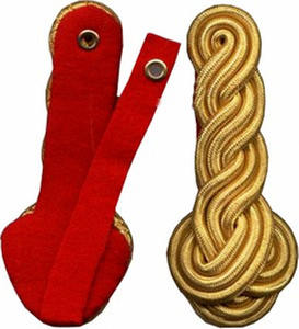 OEM, venta al por mayor, charreteras de cordón trenzado dorado de 3 capas, uniforme ceremonial, hombreras metálicas doradas, uniformes protectores de nudos - Product Image 1