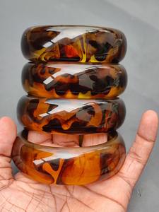 Bracelets en résine pailletée pour femmes-Ensemble de bijoux de déclaration éblouissante faite à la main-Bracelets de mode Wedding Party Wear - Product Image 3