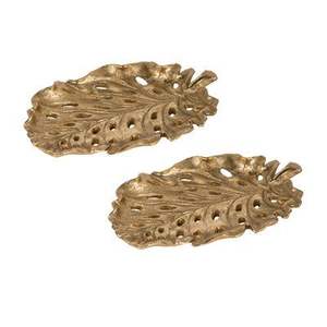 ถ้วยเสิร์ฟเรซิ่นรูปใบไม้สีทองรูปแปะก๊วยตกแต่งบ้านอย่างมีสไตล์ - Product Image 5