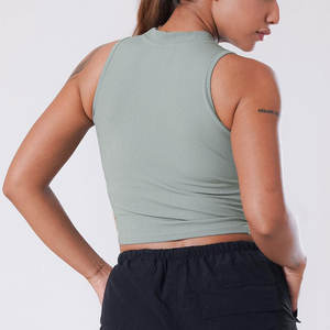 Camisetas sin mangas transpirables para mujer, venta al por mayor, personalizadas para damas con logotipo, camiseta sin mangas para gimnasio, camiseta personalizada de verano para mujer a granel - Product Image 5