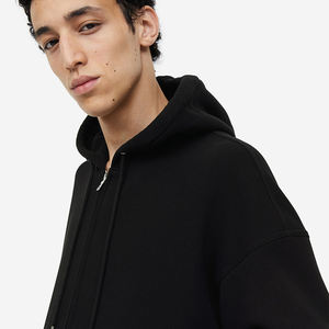Sweats à capuche pour hommes personnalisés de haute qualité, vêtements de rue surdimensionnés vierges, sweats à capuche d'hiver brodés à la mode en gros à prix d'usine - Product Image 3