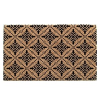 Tapis en fibre de coco doux et durables imprimés sur mesure Paillassons d'entrée floraux de haute qualité antidérapants Feuilles colorées de salon touffetées