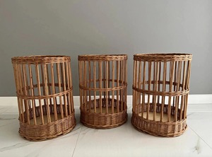 Rustic <b>Tall</b> <b>Bread</b> Display <b>Bin</b> Wicker Baguette Basket Handmade Storage Baskets Natural Rattan Modern Animal Shaped Eco-Friendly - Product Image 3