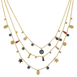 Colliers superposés tendance, bracelet œil maléfique - Product Image 1