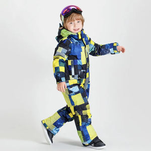 Traje de Esquí para Niños de Invierno, Cálido y Transpirable, de Poliéster/Nailon Tecnológico, con Cierre de Cremallera en el Cuello en V, Ropa de Nieve sin Costuras - Product Image 5