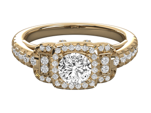 Bague de fiançailles et de mariage classique personnalisée pour femme, plaquée or 14 carats, argent sterling, certifiée IGI - Product Image 5