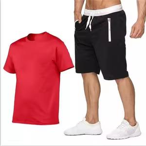 Ensembles de t-shirts et shorts de rue surdimensionnés et délavés à l'acide avec logo personnalisé vierge poids lourd surdimensionné 2 pièces pour hommes - Product Image 6