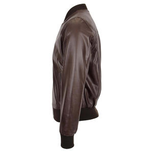 Fitted Leather Bomber Jacket With Comfortable Liner <b>Heavy</b> <b>Duty</b> <b>Zipper</b> And Custom Design Options For Your Brand - Product Image 4