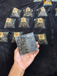 Pirámide de Orgón de Pirita Natural, Generador de Energía de Cristal con Bobina de Cobre para Reiki, Meditación, Sanación de Chakras, Decoración Feng Shui - Product Image 2