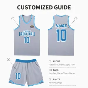Maillot de basket-ball personnalisé, pas cher, coloré, rétro, classique, été, polyester, uniforme de basket-ball, équipe sportive, chemises de basket-ball 242 - Product Image 1