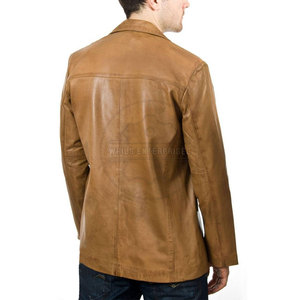 เสื้อแจ็กเก็ตหนังผู้ชายน้ำหนักเบาสั่งทำคุณภาพพรีเมี่ยมของผู้ผลิต Ome - Product Image 2