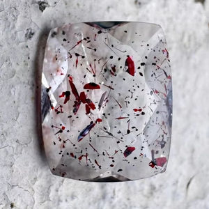 Pierre précieuse naturelle Super Seven Cushion Step Cut Bloodshot Stone pour la fabrication de bijoux Melody Super Seven size13.20x10.75x5.15mm - Product Image 6