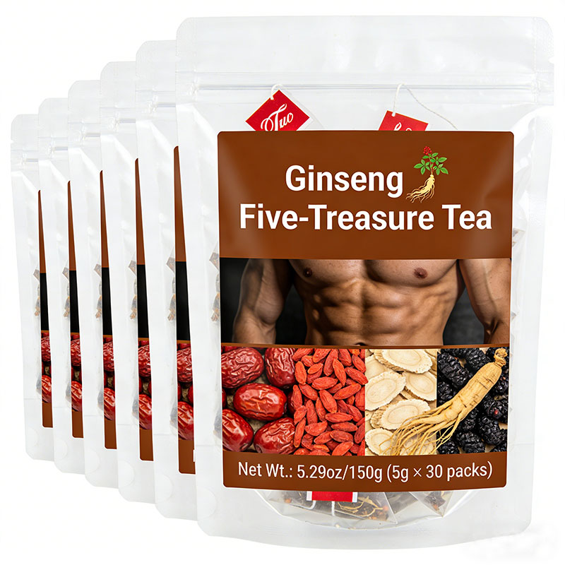 Energy Booster Tea Ginseng Maca Herbal Tea Men Vitality Support Natural Chinese Herbs For Fatigue Relief Wellness Tea Bags Box