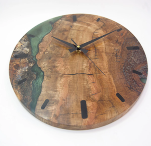 Proveedor al por mayor Reloj de pared de madera y resina Decoración para el hogar Estilo moderno Reloj de pared de madera y epoxi Precio barato - Product Image 3