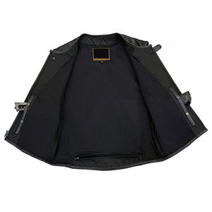 Chaleco de Motocicleta de Cuero Genuino de Vaca de Primera Calidad, Transpirable, Resistente al Viento, Impermeable, Talla Grande, Anti-UV, para Todas las Estaciones, 300g - Product Image 4