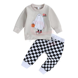 Ropa para niños con diseños personalizados, chándal bordado para bebés, conjuntos para correr con cuello redondo, ropa de invierno al por mayor - Product Image 1